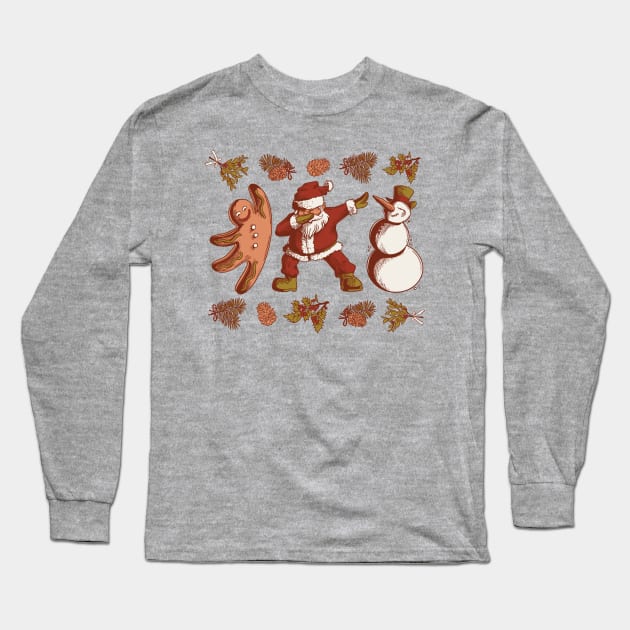 Vintage Christmas Trio: Fun and Festive Characters for the Holidays! Long Sleeve T-Shirt by Life2LiveDesign